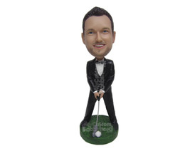 Custom Bobblehead Best Man Golfer In Classy Formal Outfit - Wedding &amp; Couples Gr - £71.36 GBP