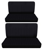 Fits 1950 Ford Custom 4 door sedan Front and Rear bench seat covers black - £112.83 GBP