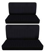 Fits 1950 Ford Custom 4 door sedan Front and Rear bench seat covers black - $149.99