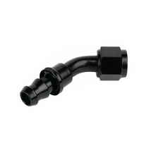 8AN Push Lock 45 Degree Hose End Fitting/Adaptor For AN8 Oil Fuel Water Air - £4.78 GBP