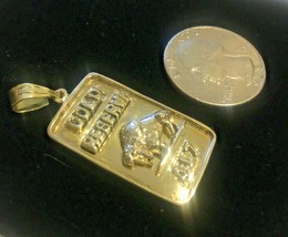 10 Karat Gold  American Buffalo  Ingot Pendant - £281.59 GBP