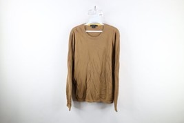 Vintage 90s J Crew Womens Large Blank Lightweight Cotton Knit Sweater Brown - £30.97 GBP