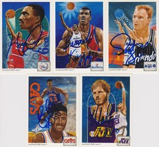 NBA Legends Signed Lot of (5) Trading Cards - Hawkins, King, Skiles - £11.98 GBP