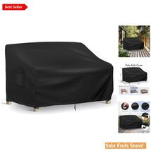 Elegant Black Outdoor Loveseat Cover, 54W x 37D x 35H - Weather Resistant - $44.50