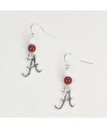 Alabama Crimson Tide Silver plated and Beaded Wire Earrings - $19.07 CAD