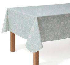 Sage Floral Print PEVA Tablecloth 60&quot; x 84&quot; Rectangle Chloride Free Fabr... - $303.85 MXN