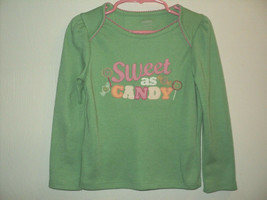Gymboree Girls Size XS (3-4) Top, Sweet As Candy, Green, Long Sleeves - $8.20