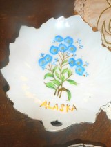 Alaska Trinket Dish and An Odd Decorated Dish Shaped Like Maple Leaves P... - £7.06 GBP