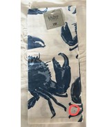 New w Tag Tea Towel Blue Crab Design 18 x 28 &quot; Made in India - $10.73 CAD