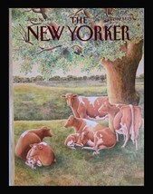 COVER ONLY The New Yorker August 10 1987 Family of Cows by Jenni Oliver - £11.35 GBP