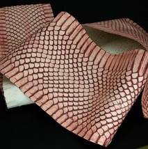 Stonewashed Real Snake Leather Skin Hide Leather Snakeskin Craft Supply Red - $451.99 MXN+