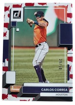 2022 Donruss Carlos Correa #d /50 Red United States Print #107 Houston A... - $73.52 MXN