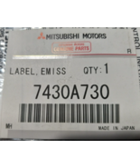 2008 MITSUBISHI LANCER EMISSION LABEL P/N 7430A730 GENUINE OEM - $8.43