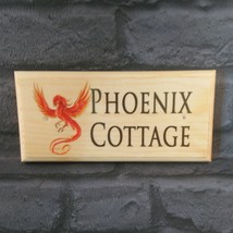 Personalised Phoenix Sign, House Name Number Gift Plaque Cottage Shed Ga... - £11.15 GBP