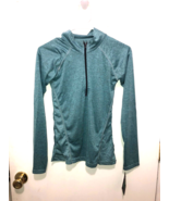 NWT Real Essentials Youth Girls Small 1/4 1/2 Zip Pullover Long Sleeve Top - $56.26 MXN