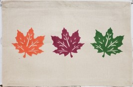 Set of 2 Sack Woven Fabric Placemats (13&quot; x 19&quot;) 3 COLORFUL LEAVES, Nan - £9.47 GBP
