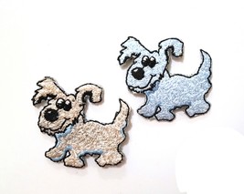 5pcs/ set Ivory or Lt Blue Dog Embroideries Patch Motif Appliques ironon PH15 - £3.97 GBP