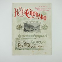 Glenwood Hot Springs Hotel Colorado Advertising Booklet Photos Map Antique 1890s - £279.76 GBP