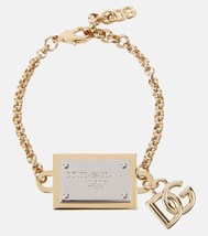 Bracelet Dolce and Gabbana Brass Chain Bracelet Logo - Adjustable DG Bracelet - $373.07