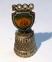 Thimble Souvenir Hand Crafted The Alamo 2000 Millennium Texas US metal - $24.72