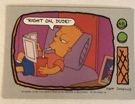 The Simpson’s Trading Card 1990 #48 Bart Simpson - £1.54 GBP