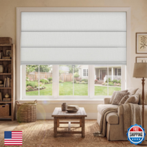 Berissa Cordless Roman Shades For Indoor Windows Blackoutpull Down Linen... - $92.36