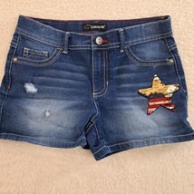 Jordache Jean Shorts Womens Juniors Size 14 Embellished Star Distressed  - £9.16 GBP