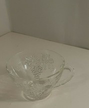 Anchor Hocking Punch Bowl cups Grapes Design very good - $3.22
