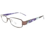OP Ocean Pacific Kids Eyeglasses Frames OP MAHINA Brown Purple Floral 49... - $41.84
