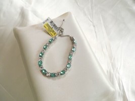 Charter Club 7&quot;-10&quot; Crystal Light Blue Jeweled Slider Bracelet Y533 $34 - $14.39