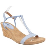 Style &amp; Co Women Mulan Slingback Wedge Sandal Size US 11M Light Blue Mic... - £23.44 GBP