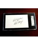 RED GRANGE BEST WISHES BEARS YANKEES HOF SIGNED AUTO VTG INDEX CARD SGC ... - £156.63 GBP