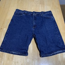 Wrangler Denim Shorts Mens 40 Blue Jean Jorts 5 Pockets 9” Relaxed Fit - $16.61