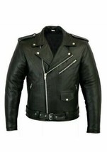 Giacca da motociclista in vera pelle Brando da uomo, giacca da motocicli... - £58.56 GBP+