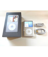 APPLE  iPOD CLASSIC   6TH GEN.  SILVER  80GB...NEW  HARD DRIVE...NEW BAT... - $249.99