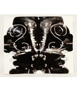 Original Abstract Art Ink Blot Mirror Image Reflection Black White 7&quot; Cu... - £14.28 GBP