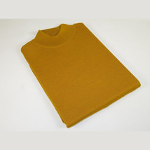 Men PRINCELY Made in Turkey Soft Merinos Wool Sweater Knits Mock 1011-00 Gold image 7
