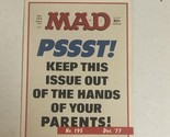 Mad Magazine Trading Card 1992 #195 Keep This Issue Out Of The Hands Of ... - £1.58 GBP