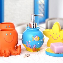 Fish-Shaped Bathroom Accessory Set 5pcs Resin Child Safe - $133.64
