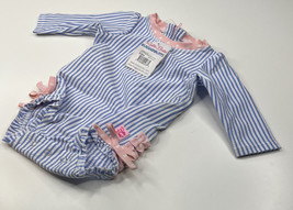 ruffle butts new w defect baby 3-6month Blue stripe seersucker 1 Piece swim s6 - £15.56 GBP