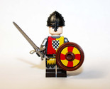 Building Toy Knight Red and Yellow Checkered Castle soldier Minifigure US - $6.50