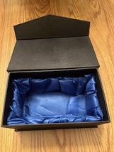 Gift Box Black Exterior &amp; Blue Interior 7&quot;L x 3 1/4&quot;H x 4&quot;W for the Perf... - £15.79 GBP