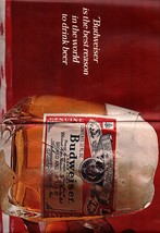 1967 Budweiser Vintage Print Ad 2 Page Frosty Mug Anheuser Busch Brewery Classic - £20.33 GBP