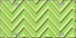 Lime Green Lighter Lime Green Chevron Monochromatic Metal Novelty Licens... - $18.95