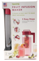 Takeya Airtight Fruit Infusion Maker Pitcher Infuser Beverage 2 Quart Re... - $24.99