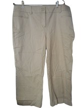 New York and Company Sz 18 cotton blend beige Capri Pants - $193.25 MXN
