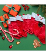 Lot of 8 Holiday Time Christmas Stockings Arts and Crafts NEW - $22.22