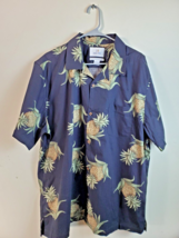 28 Palms Hawaiian Button Up Shirt Men 2XL Pineapple Print Short Sleeve Slit - £13.81 GBP