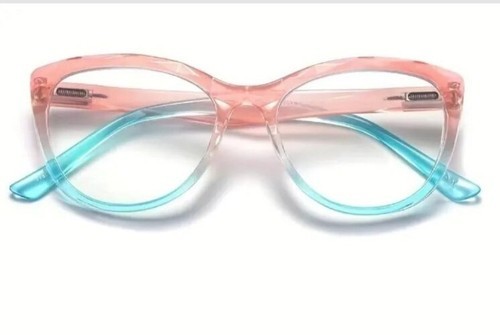 Reading Glasses ~ Two Tone ROSE/TEAL ~ Plastic Frames ~ +1.50 Strength - $25.00