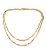 14k Yellow Gold Cuban Mariner Double Row 18&#39; And 16&quot; Solid Necklace Chain  - $3,099.43 CAD
